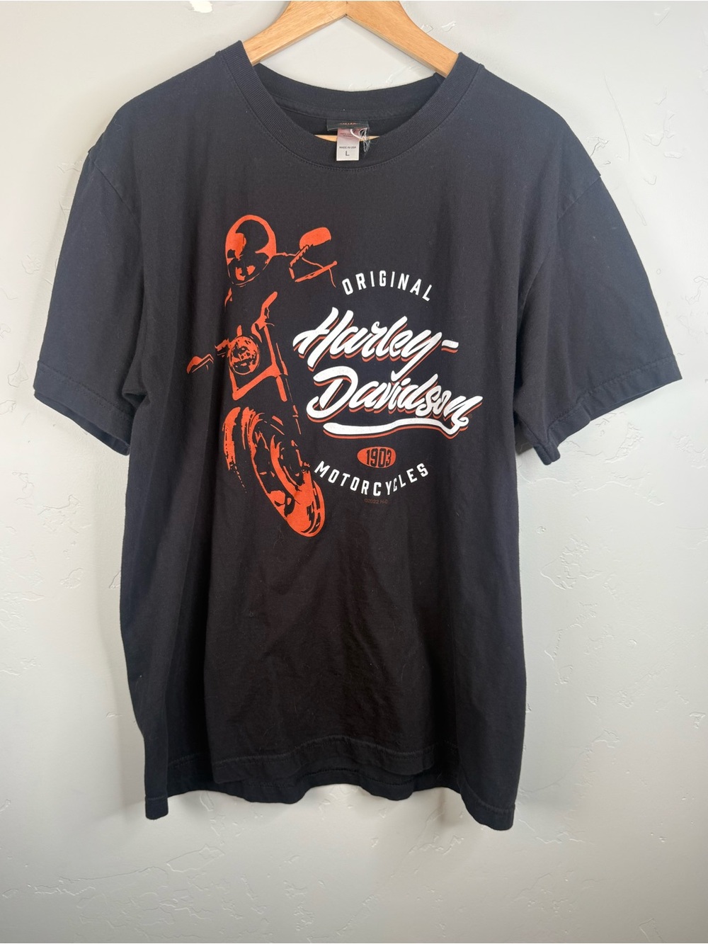 Harley Davidson Black T-Shirt Joyride Logo Men’s Large